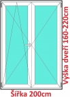 Dvojkrdlov balkonov dvere OS+O SOFT rka 200cm